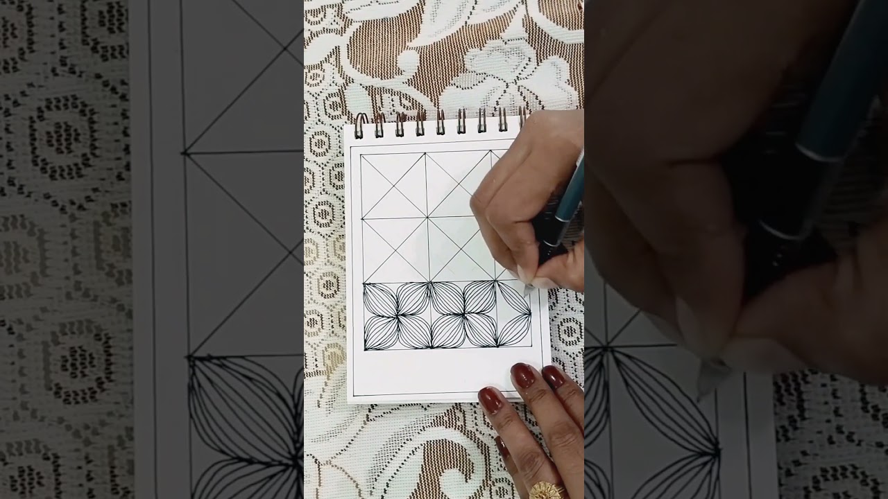 Doodle art/Zentangle Pattern Easy #doodle #zentangle #art #lines #pattern #short video #sh
