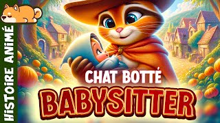 Le Chat botté devient Babysitter😺Histoires pour s'endormir le soir | Conte pour enfant | Nourrice