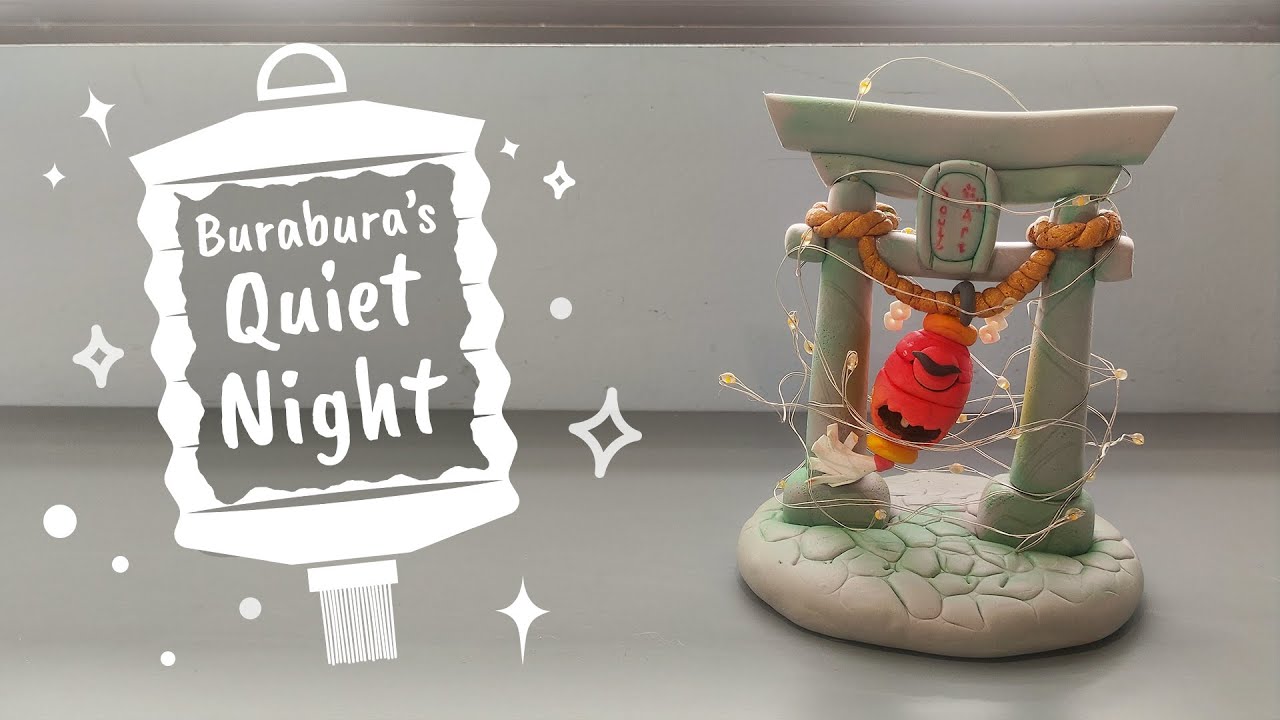 Burabura's Quiet Night | Clay Modelling Japanese Yokai - Bura-Bura Art Toy Design - Clay Art Making