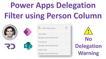 Part 5 - PowerApps Delegation & Gallery Filtering using Person column (single and multi select)