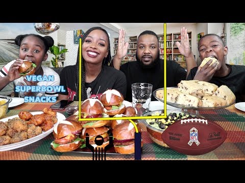 vegan-superbowl-snack-ideas-|-mukbang-|-eating-show