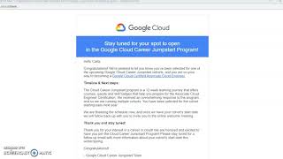 Accepted Into Google Cloud Career Jumpstart Program!