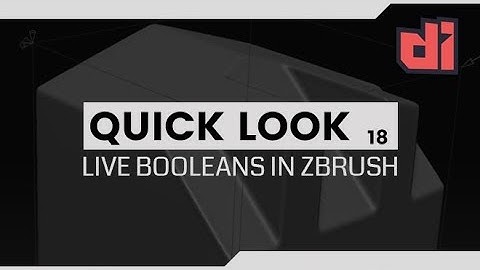 Live Booleans in Zbrush