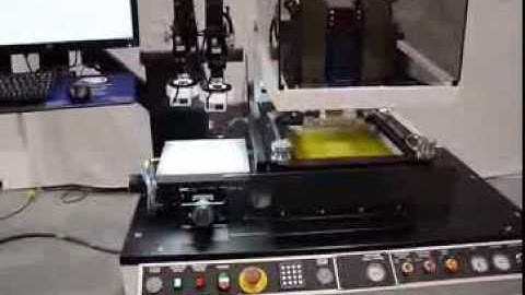 MSP-886 precision screen printer by HMI ; Hary Manufacturing inc. Thick film printer.