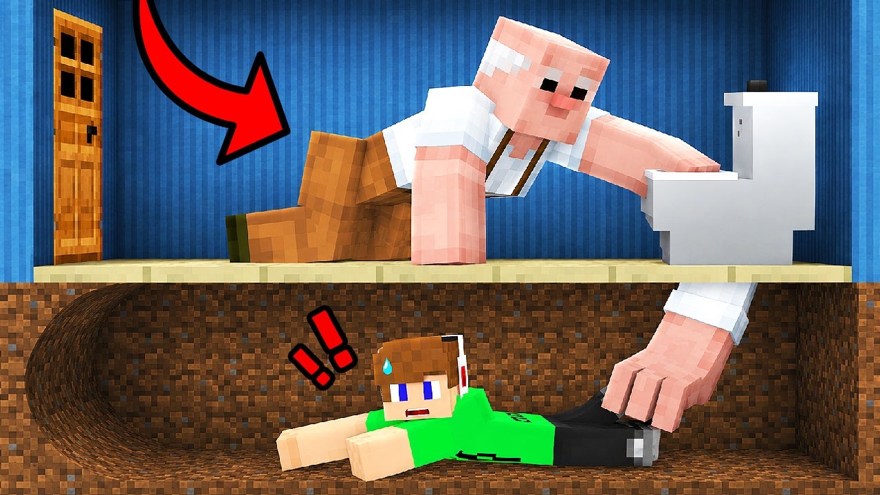 NAGYPAPA MEGTALÁLT A VÉCÉJE ALATT A MINECRAFT-BAN! 😱