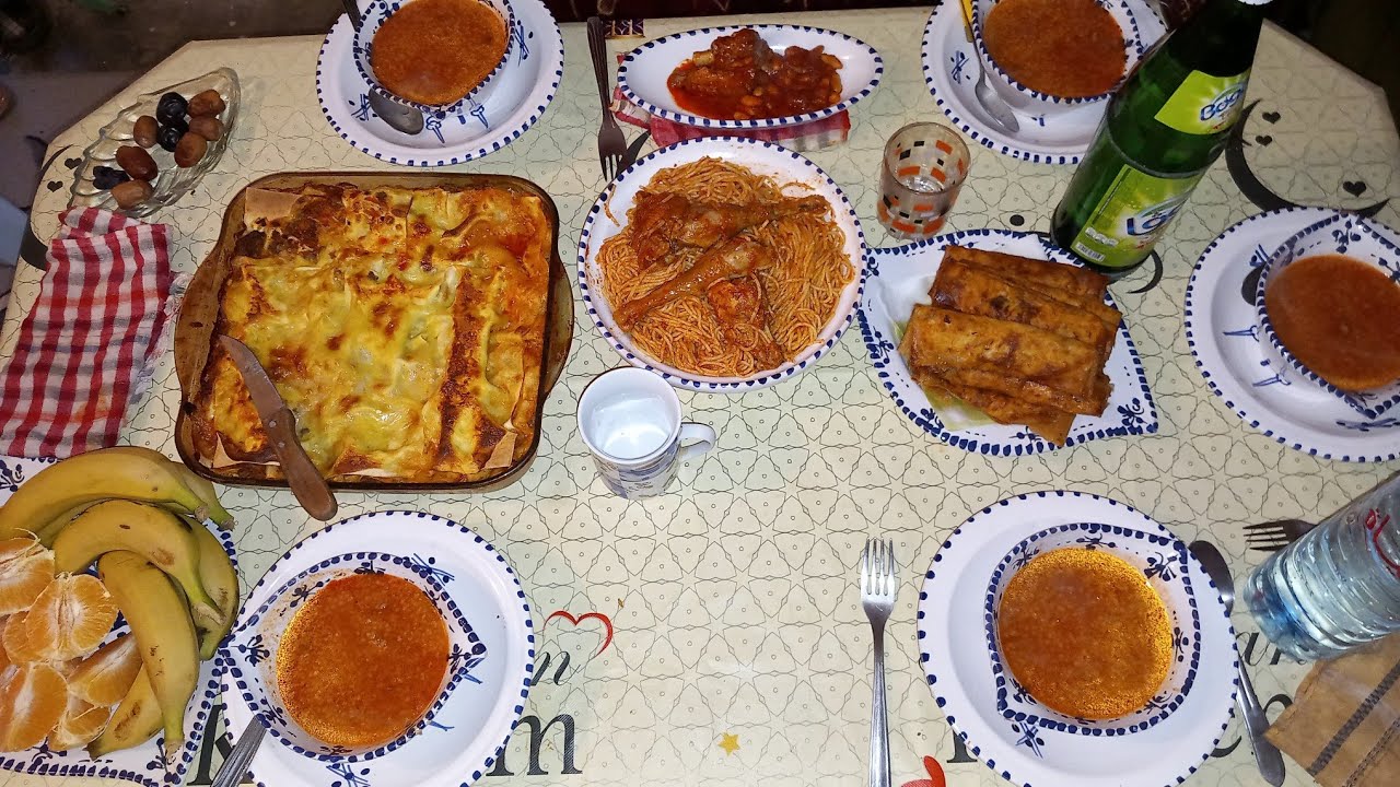 دبارة الخامس من رمضان🌙كالعادة أجواء أنا و حماتي❤️ لازنيا باللحم المفروم 🥩خبزة هواء العادة و العوايد🥧