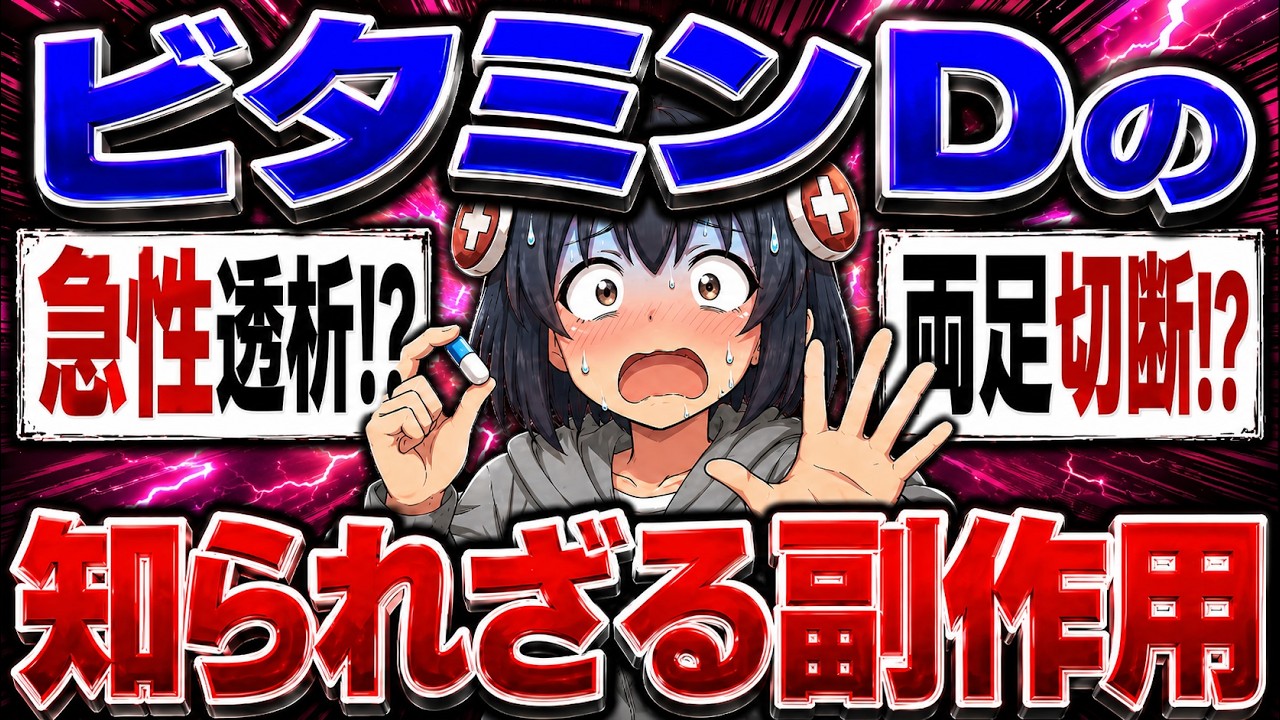 【ビタミンD】えっ、飲んじゃダメな人も…？知られざる副作用と危険な飲み方【ゆっくり解説】