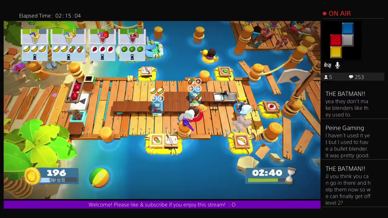 LIVE! Overcooked 2 "Surf n' Turf" with my MOM!