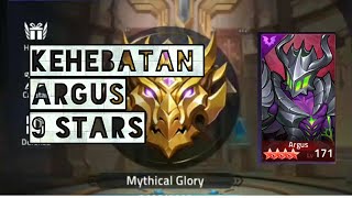 MY ARGUS 9 STARS AUTO MYTHICAL GLORY - PVP ARENA - MOBILE LEGENDS ADVENTURE