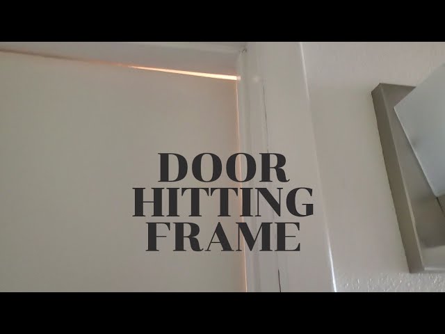 HOW TO FIX DOOR STICKING OR RUBBING FRAME. #diydoorrepair, #pepegomez #stickydoor,