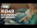 MAX Music KD49 Electronic Keyboard 49-keys with Battery