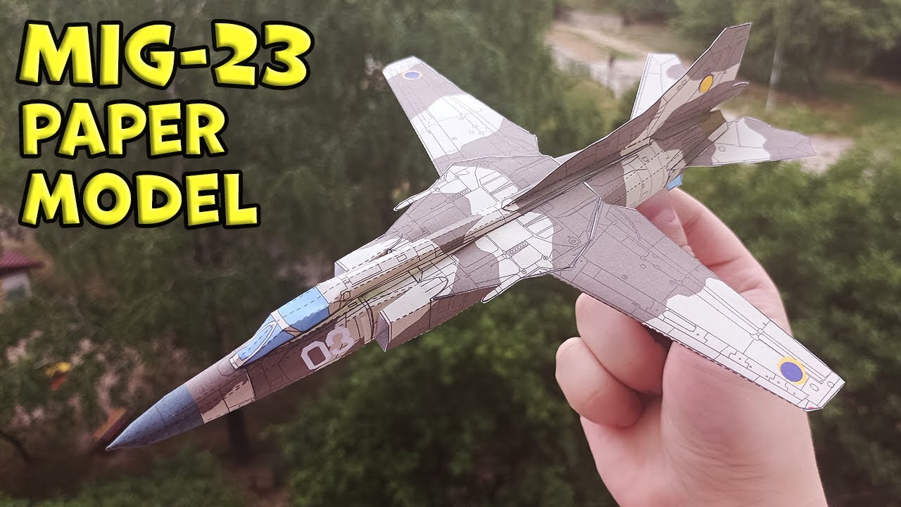 Paper model MiG-23 Flogger | Paper Model Kit - Full Build | Paper Build Fighter Air Force