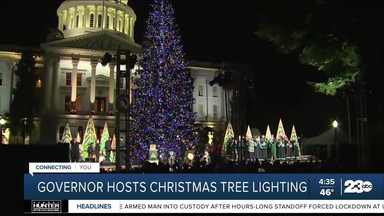 Gov. Gavin Newsom hosts Christmas Tree lighting YouTube