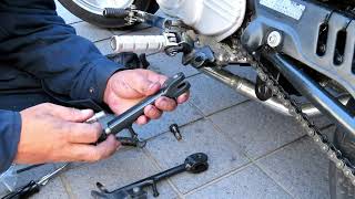 モンキーの車高さげたらおっ立ちゃったからサイドスタンドを短いのに交換