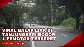 Illegal racing in Tanjungsari, Bogor, goes viral, with a motorcyclist dragged for 200 meters.