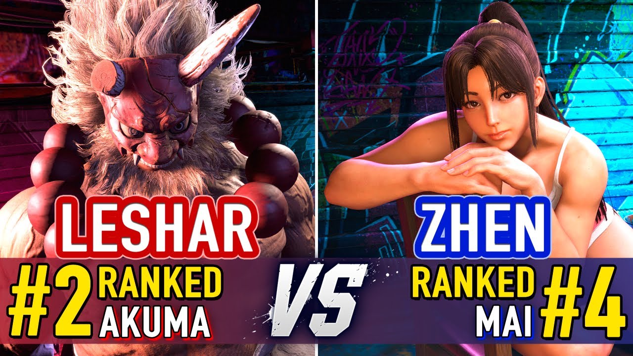 SF6 🤜 LeShar (#2 Ranked Akuma) vs Zhen (#4 Ranked Mai) 🤛 SF6 High Level Gameplay