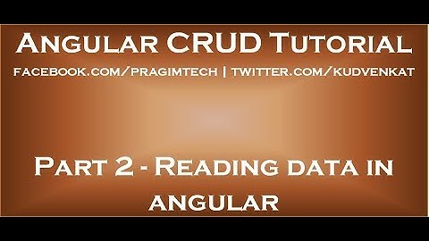 Reading data in angular