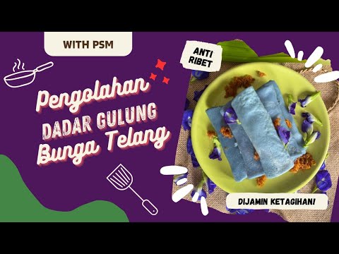 Resep Dadar Gulung Bunga Telang