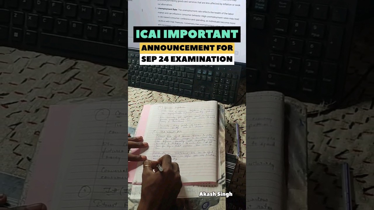 ICAI CA Foundation Sep 2024 Date Sheet Out Official Announcement 📢📢