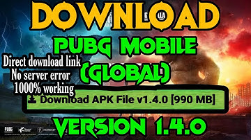 How to update pubg mobile 1.4.0| Official download link| 100%Working | No server issue