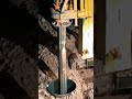 Powerful Drilling Rig in Action: Foundation Work at Night
