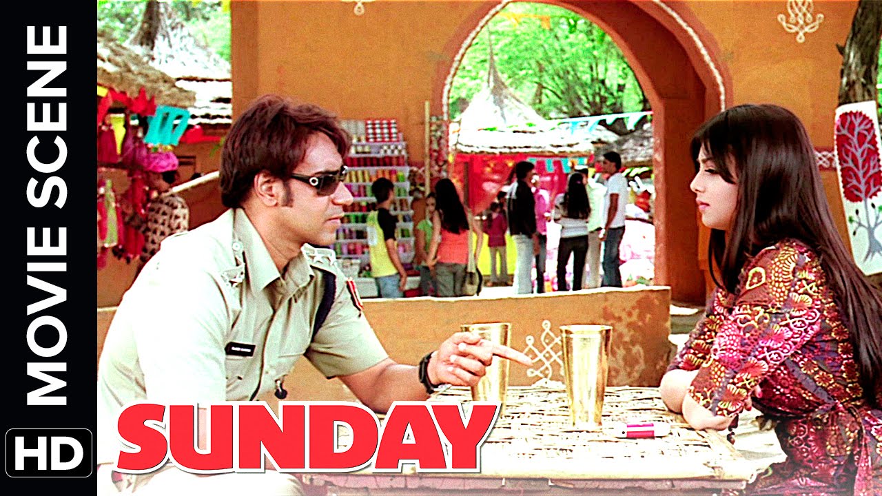 Ajay Devgn takes Ayesha Takia on a Date Sunday Movie Scene Comedy photo pic