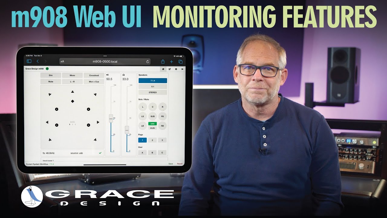 m908 Web UI setting up the monitoring features