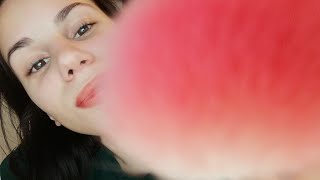 ASMR - BRUSHING CAMERA + TONGUE CLICKING, SHH, STIPPLE, PUFF (NO TALKING)