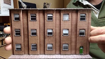 Low relief buildings for HO/OO  scale model Rail layout