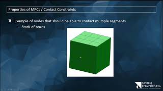 Contact settings in Nastran and Marc - Session 4