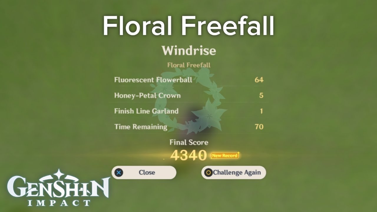 Floral Freefall Windrise (Score: 4340) | Genshin Impact
