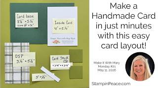 Just a few minutes is all you need to make this card!