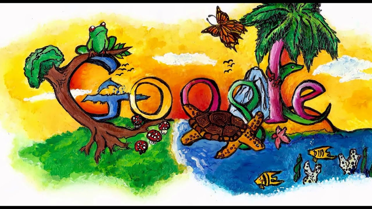 Тематический рисунок google. Google Doodle.