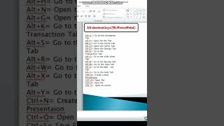 all shortcut keys Ms PowerPoint screenshot 4