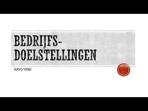 Examentraining Economie - Bedrijfsdoelstellingen