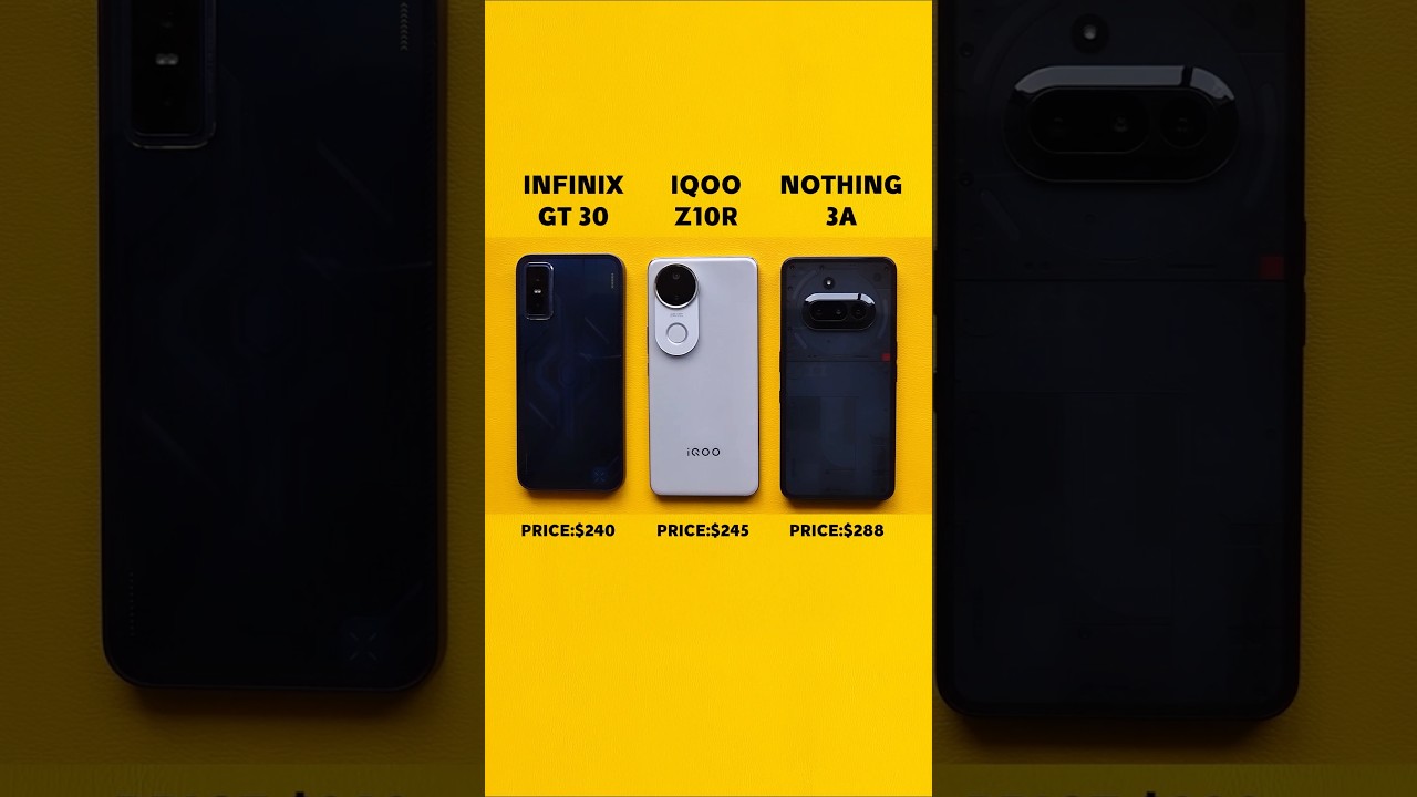 iQOO Z10R vs Nothing Phone 3a vs Infinix GT 30 — Ultimate Speed Test!