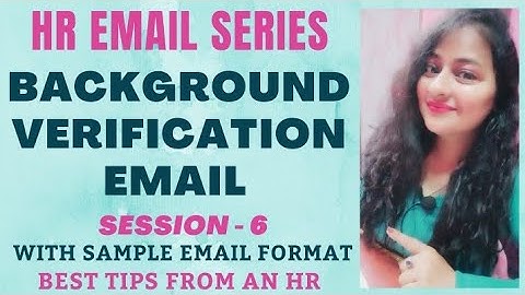 Background Verification Email | HR Email #backgroundverification #hr #hremail #readytogetupdate