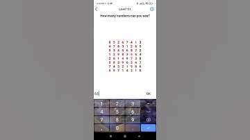 EASY GAME – BRAIN TEST LEVEL 151 HOW MANY NUMBERS CAN YOU SEE ?