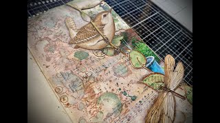 Little Wren - Altered Book Art Journal Tutorial