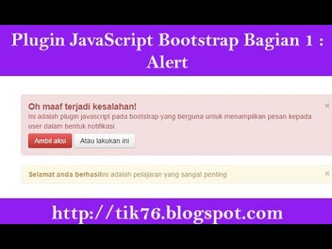 Plugin JavaScript Bootstrap Bagian 1 : Alert - YouTube