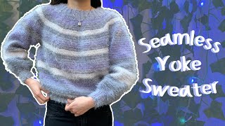 Easy Crochet Cozy, Seamless Yoke/Top-Down Sweater Tutorial