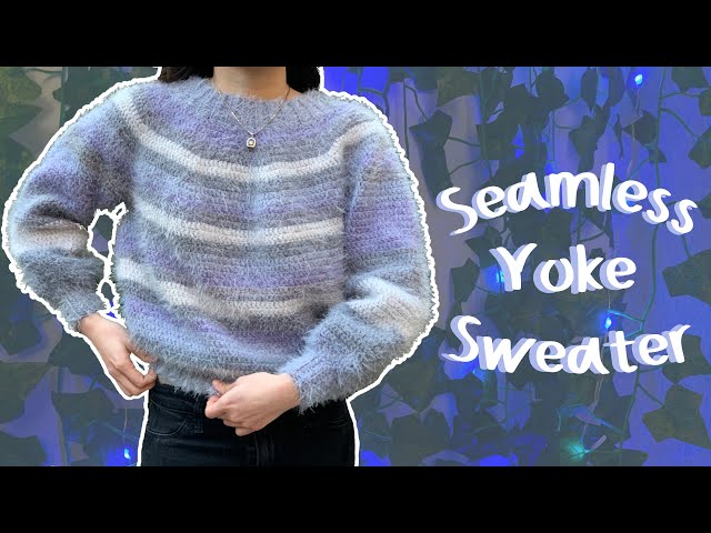 Easy Crochet Cozy, Seamless Yoke/Top-Down Sweater Tutorial 