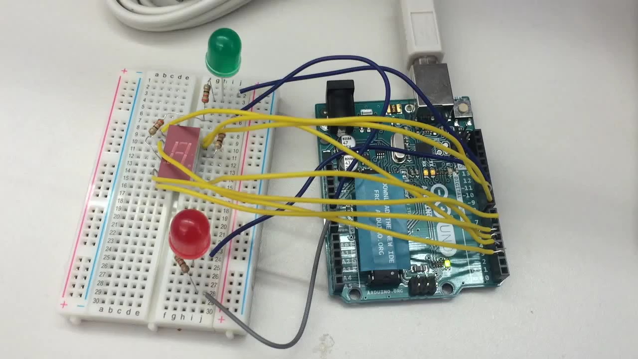 Traffic Light with Countdown 7 segment display for pedestrians with ...