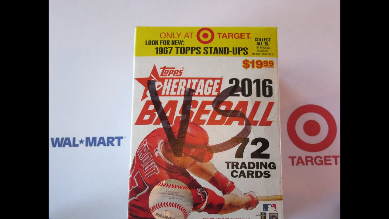 2016 Topps Heritage Baseball Walmart vs Target Retail Results