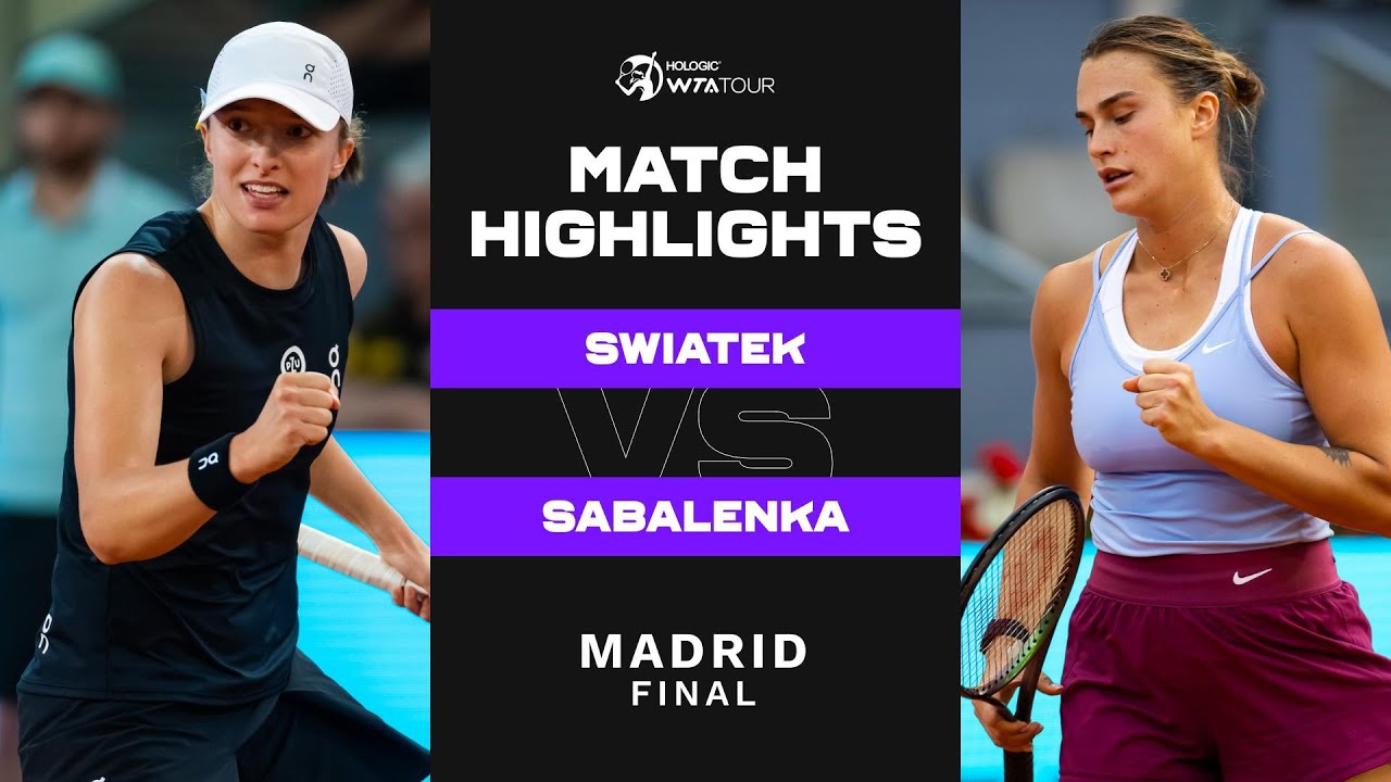 Iga Swiatek vs. Aryna Sabalenka | 2023 Madrid Final | WTA Match Highlights