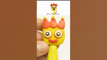 I made Sprunki OC Three (from NumberBlocks) Out of clay! #sprunki #incredibox #clay  @lulatoons