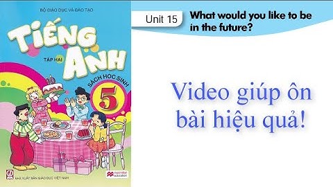 Tiếng Anh lớp 5 Unit 15: WHAT WOULD YOU LIKE TO BE IN THE FUTURE?
