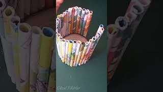 Evde Kağittan Kalemli̇k Yapimi