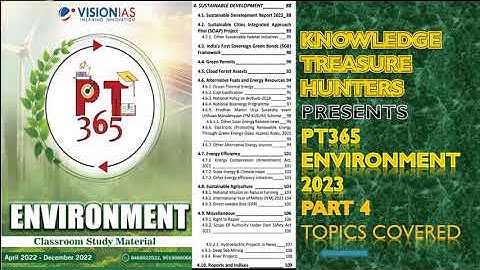 VISION IAS PT 365 ENVIRONMENT CURRENT AFFAIRS FOR UPSC 2023 || PART 4 || SUSTAINABLE DEVELOPMENT