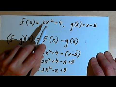 Sum, Difference, Product & Quotient of Two Functions 143-2.6.1 - YouTube
